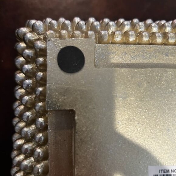 NWT Vintage Coffee Table Champagne Textured Studded Jewelry Trinket Box - Picture 13 of 15